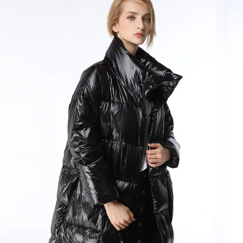 2018 winter new down jacket ladies plus long stand collar thick warm down over knee coat big women's down jacket 2018 winter new down jacket ladies plus long stand collar thick warm down over knee coat big women's down jacket