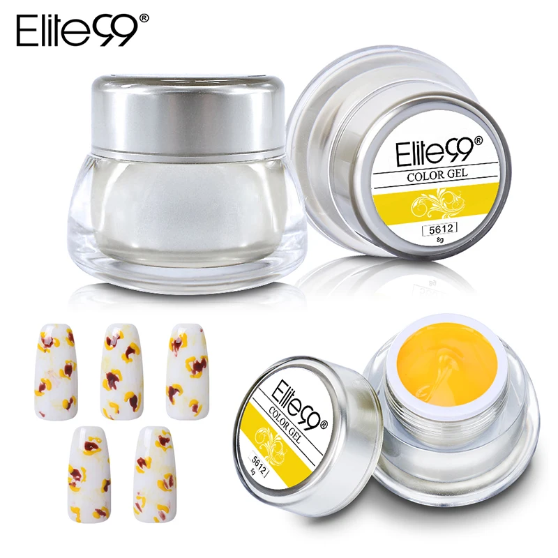 Elite99 12 Colors Acrylic Paint Gel 3D Nail Art Paint Color Gel Draw Painting Acrylic Color UV Gel Tip DIY Nail Art