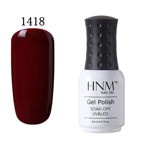 HNM, 8 мл, УФ-гель для ногтей, Быстросохнущий Гель-лак для ногтей, Гель-лак для ногтей, Полупостоянный Гель-лак - Цвет: 1418