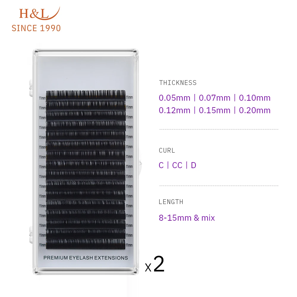 Ресницы Накладные H & L из искусственной норки для профессионального