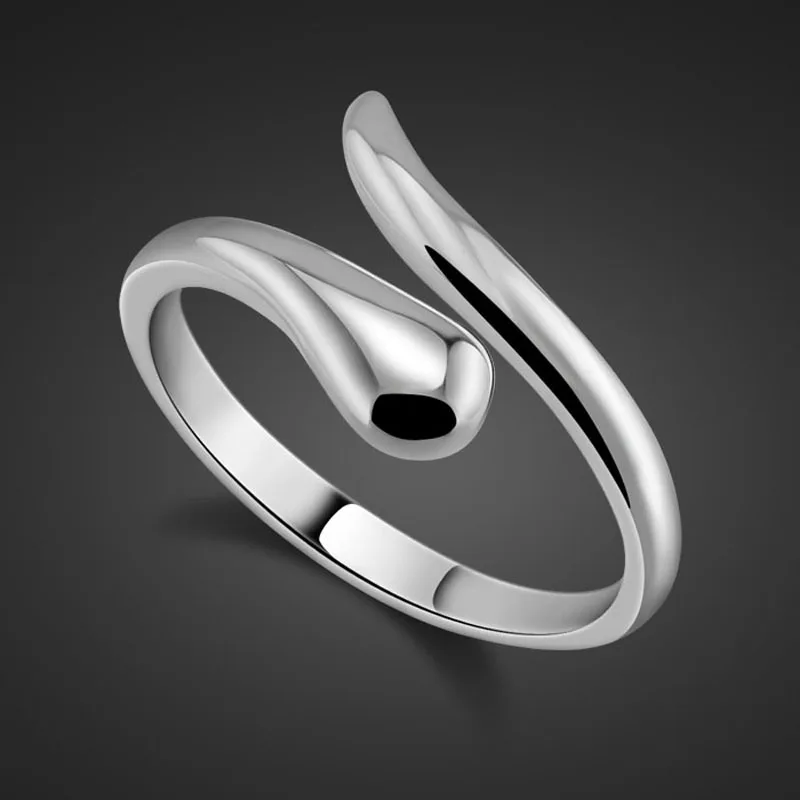 

Fashion simple sterling silver ring.Personality can adjust water ring.Solid 925 silver ring women.Charming lady silver jewelry