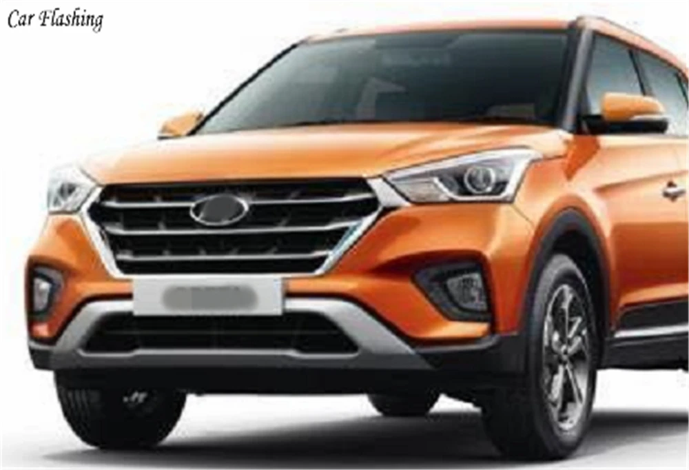 1 пара DRL для индийского hyundai Creta IX25 Светодиодный дневной ходовой светильник противотуманная фара индийская версия с желтым сигналом