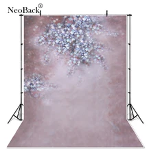 Фотография NeoBack Spring Lotus Floral Thin Vinyl Backdrops Photo backgrounds Newborn Baby Photo Backdrops Child Photocall Studio Backdrop