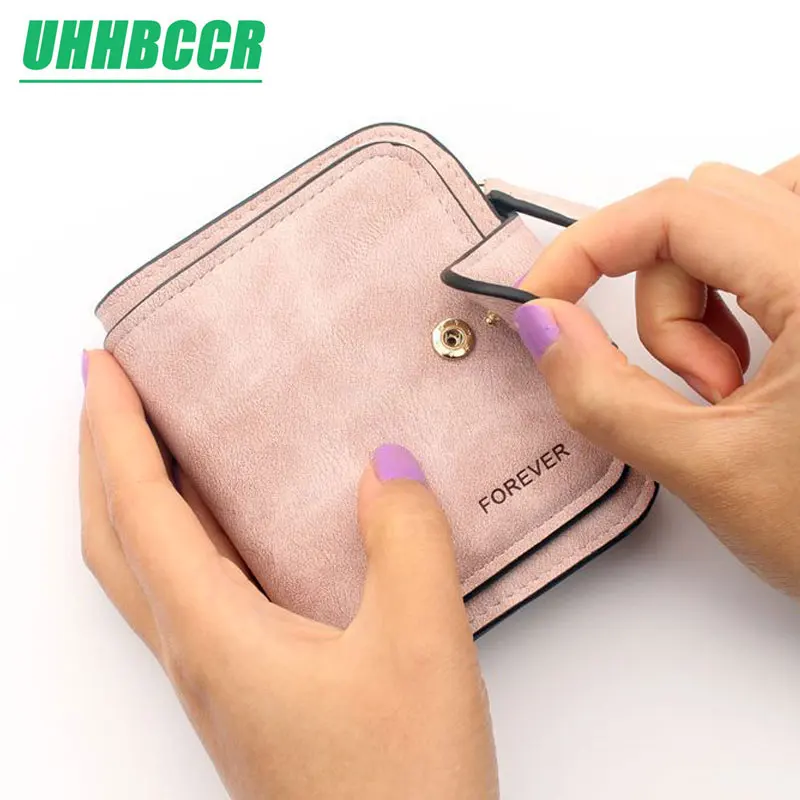 

2019 Leather Women Wallet Hasp Small and Slim Coin Pocket Purse Women Wallets Cards Holders Luxury Brand Wallets Designer Purse