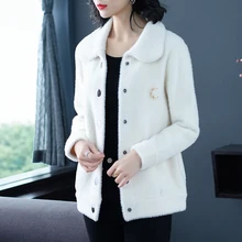 JANELUXURY/Брендовая женская короткая куртка г., осенне-зимняя новая простая однотонная куртка, пальто повседневная утолщенная верхняя одежда 4XL