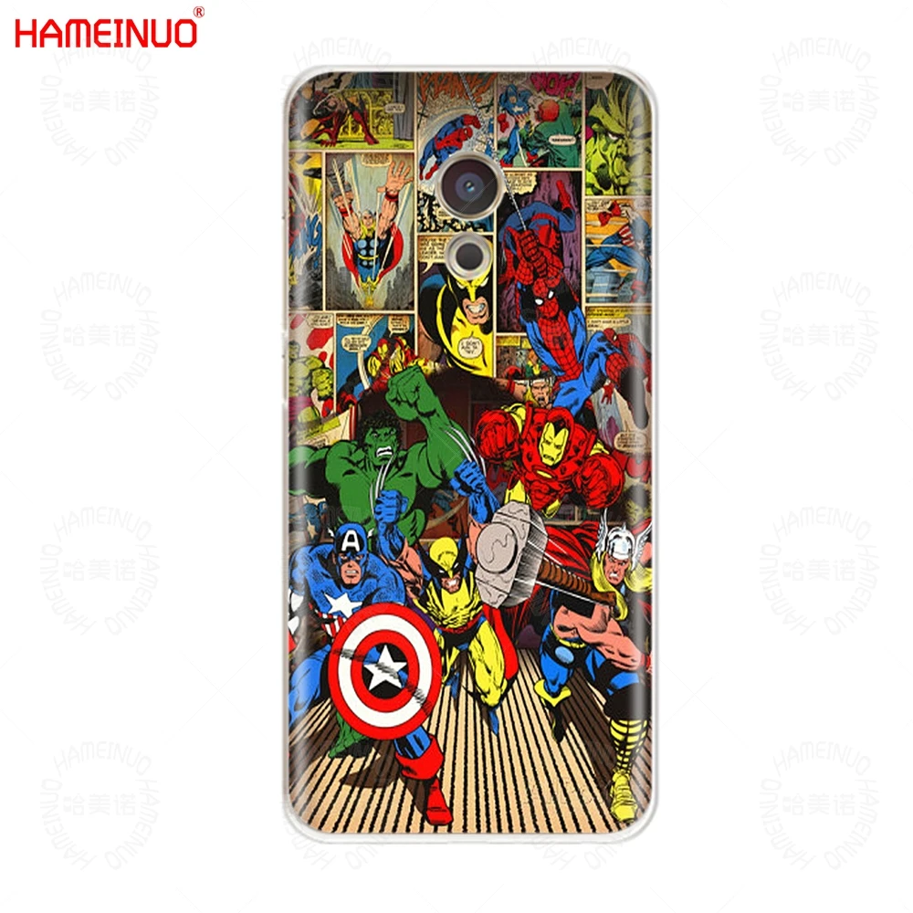 HAMEINUO с рисунком «мстители» от Marvel, Капитан Америка чехол для телефона для Meizu M6 M5 M5S M2 M3 M3S MX4 MX5 MX6 PRO 6 5 U10 U20 note plus - Цвет: 61161