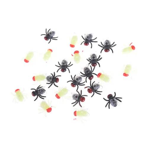 

Gags Practical fly Plastic Bugs April Fool's Day props Simulated flying Halloween Decoration 12pcs/lot Jokes funny Toys