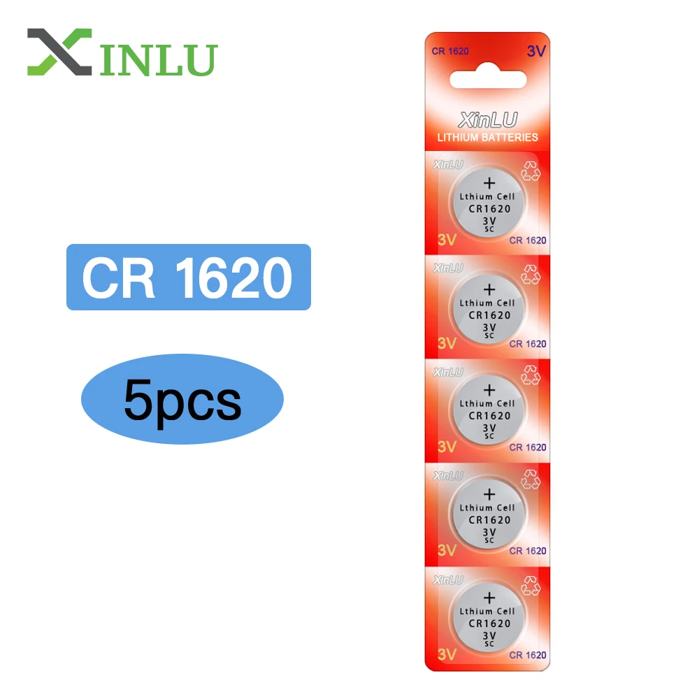 5 шт./лот батарея CR1620 литиевая 3 В 1620 ECR1620 Кнопочная монетная для часов игра