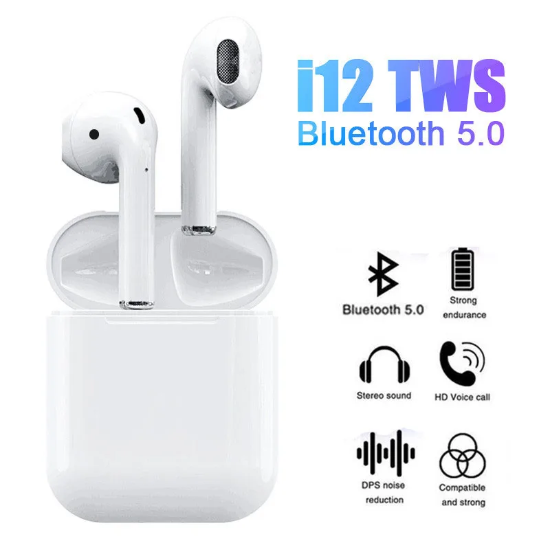 

i12 TWS Mini bluetooth earphone wireless earphones For iPhone/samsung In Ear Earbuds Sport Headset Stereo Earpiece For Nova5