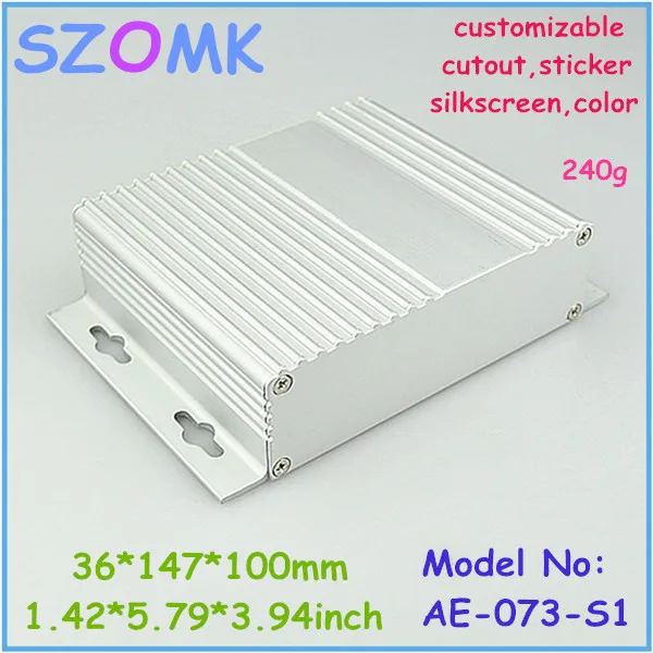 

1 pc, aluminum extrusion enclosure 36*147*100mm electronics switch box enclosure aluminum amplifier aluminum box case