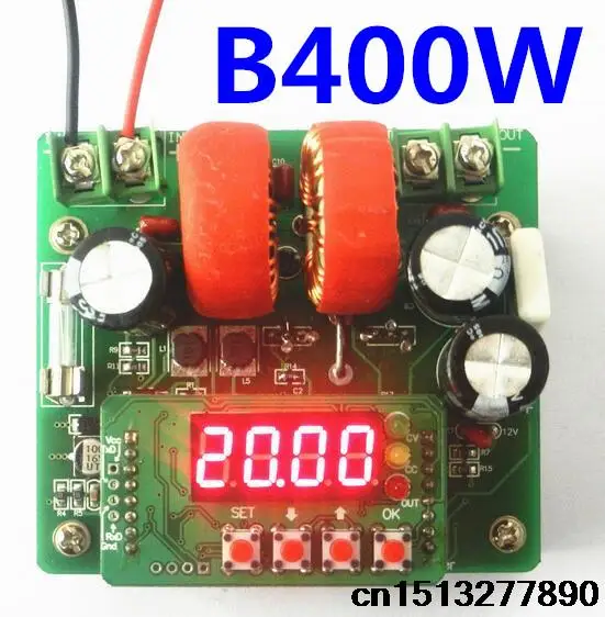 B400W digital CNC Boost Module controlled DC DC power supply Ammeter