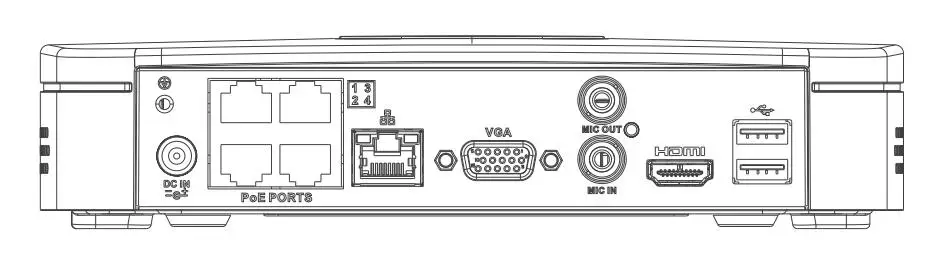 Dahua мини 4 К видеорегистратор Регистраторы NVR4104-P-4KS2 4Ch Smart 1U 4 PoE Порты сети H.265 HD до 4 ТБ 8MP NVR заменить NVR4104-P