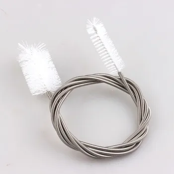 

Aquarium Stainless Steel Fish Tank Water Pipe Spring Cleaning Brush Air Tube Hose Cleaning Brush Water Pump Aquarium Connector