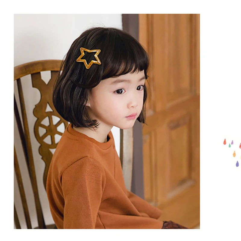 5cm Women Metal Snap Hair Clip Pins BB Hairpins Cute Big Glitter Star Hair Clip For Baby Children Girls Styling Accessories 5cm Women Metal Snap Hair Clip Pins BB Hairpins Cute Big Glitter Star Hair Clip For Baby Children Girls Styling Accessories