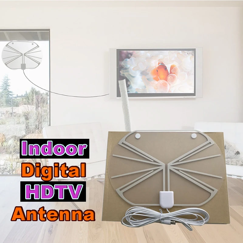 

SATXTREM 228A DVB T2 T HDTV Indoor Digital TV Antenna 50 miles Amplifier Full HD 1080P U-thin Antenna