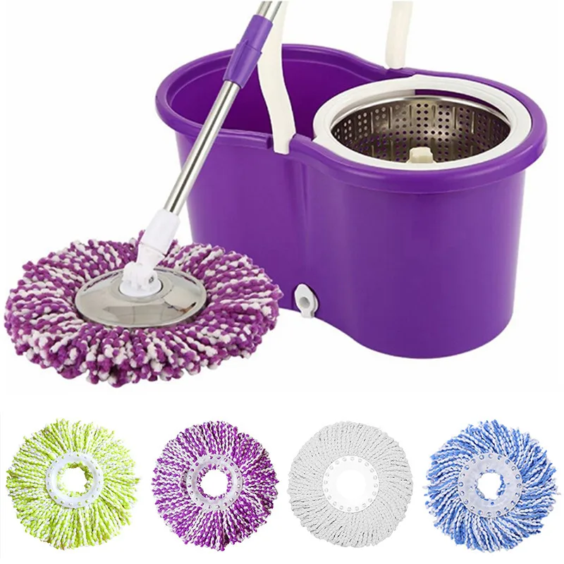 

Dropship 1PC Microfiber Mop Pads Rotating Head Household Easy Clean Floor 360 Degree Spinning Mop Floor Cleaner Cleaning Tool