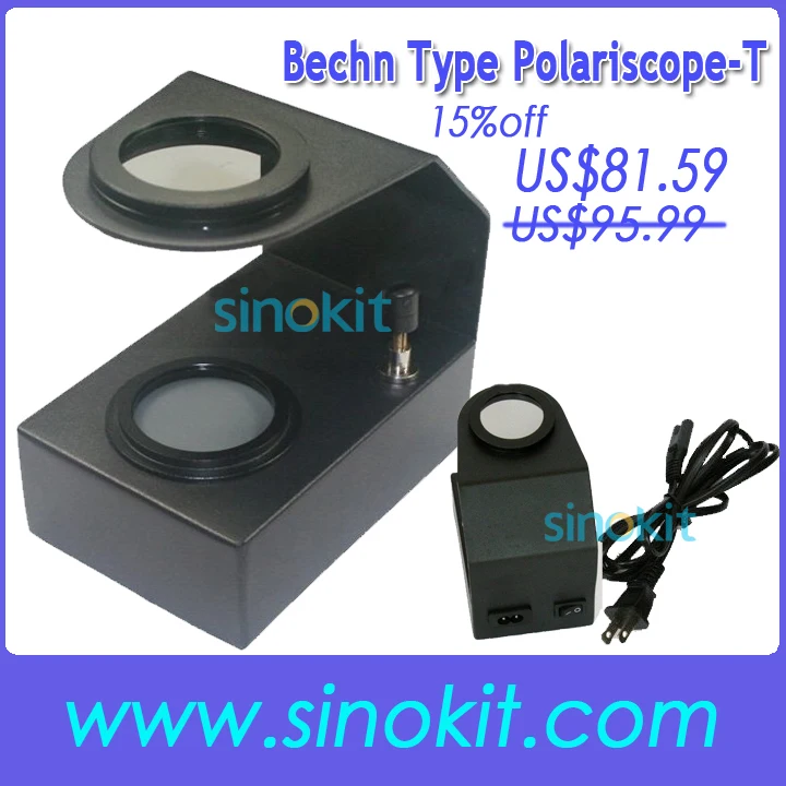 

Promotiona 15% adaptor for UK, US, Europe or Australia system off Gem Bechn Type Polariscope-T GI-PS1 LED