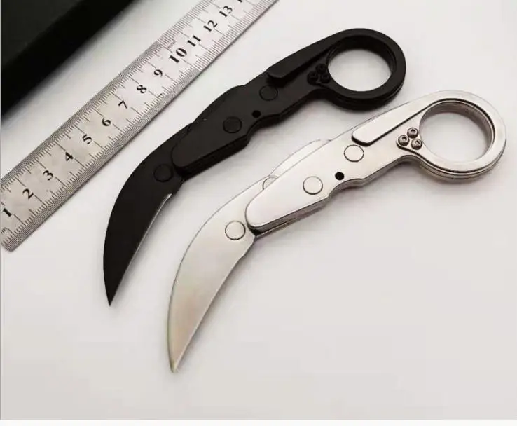 Складной нож Morphing karambit V2 механический Клинок с когтями из стали 9Cr18Mov для