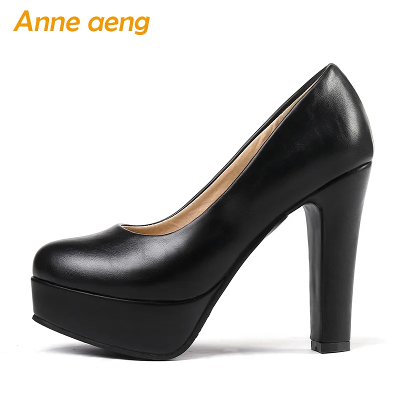 

New Spring/Autumn Women Pumps 11CM High Heels Platform Shoes Round Toe Shallow Sexy Office Ladies Women Shoes Black High Heels