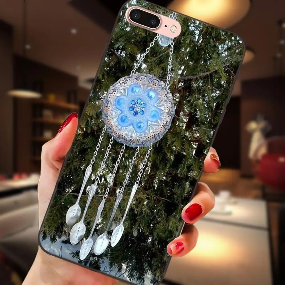 Мягкая резиновая чехол для телефона для Apple iPhone 4 4S 5 5S SE 6 6 S 7 8 Plus X XS Max XR Винтаж Ловец снов - Цвет: as picture