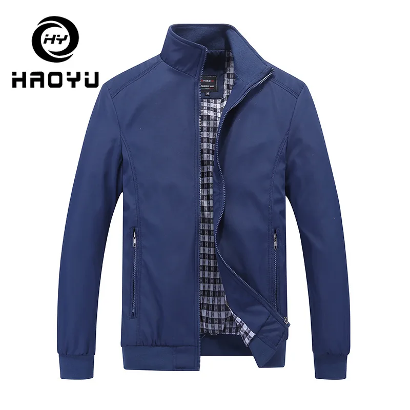 

Men Jacket 2018 Fashion Outerwear Long Sleeve Windbreaker Winter Zipper Casual Male Coat 4 Colors Men's Stand Jacket M-7XL HAOYU