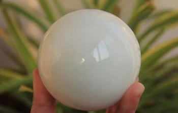 

04750 60MM +stand green Glow White Jade Stone Glow In The Dark Stone Ball China