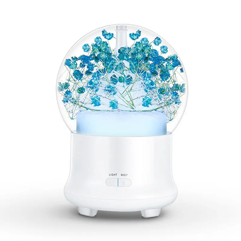 

100ML Air Humidifier Essential Oil Diffuser Aroma Lamp Aromatherapy Electric Aroma Diffuser Mist Maker for Home-Romantic Flower