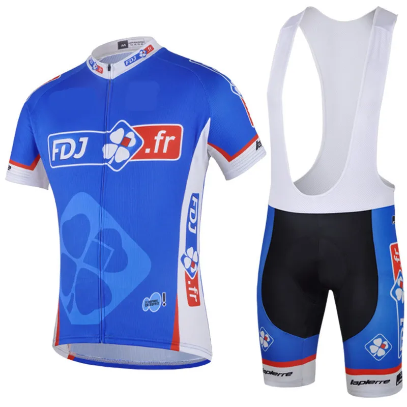 Cycling jersey Tour de France FDJ blue clothing Outdoor Sport Pro