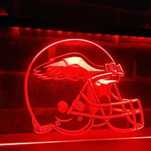 LA251-Филадельфия Иглз Шлем Бар светодиодный неоновый свет знак домашнего декора ремесла