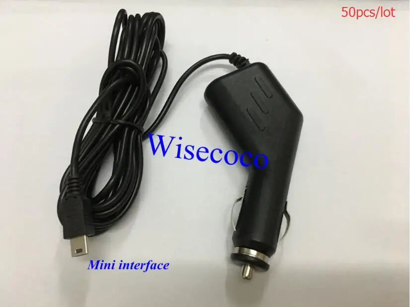 

50pcs/lot High Quality 5V 2A DC Power 5 Pin Mini usb Gps charge Garmin Gps car charger Free Shipping