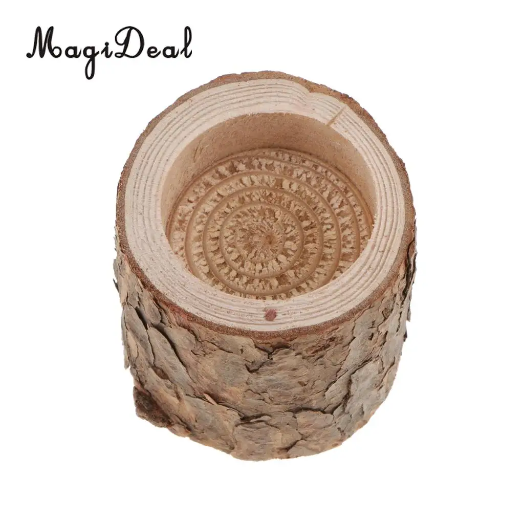 10x Raw Tree Stump Tea Light Candle Holder Candlestick Votive Candle Holder Stand for Home Church Wedding Decor