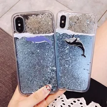 

Most Fashional Mobile Phone Case For iphone6/6plus/7/7plus/8/8plus/X Fashion Phone Case Quicksand Shark Speicial Phone Case