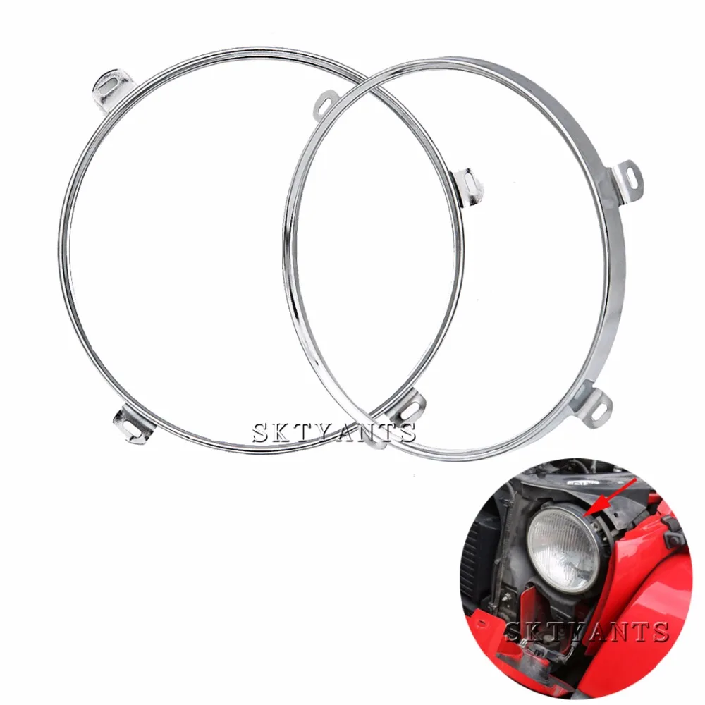 

7 inch Chrome Round Headlight Mounting Bracket Ring Trim Ring Bracket Projector For Je ep Wr-angler 2007-2018