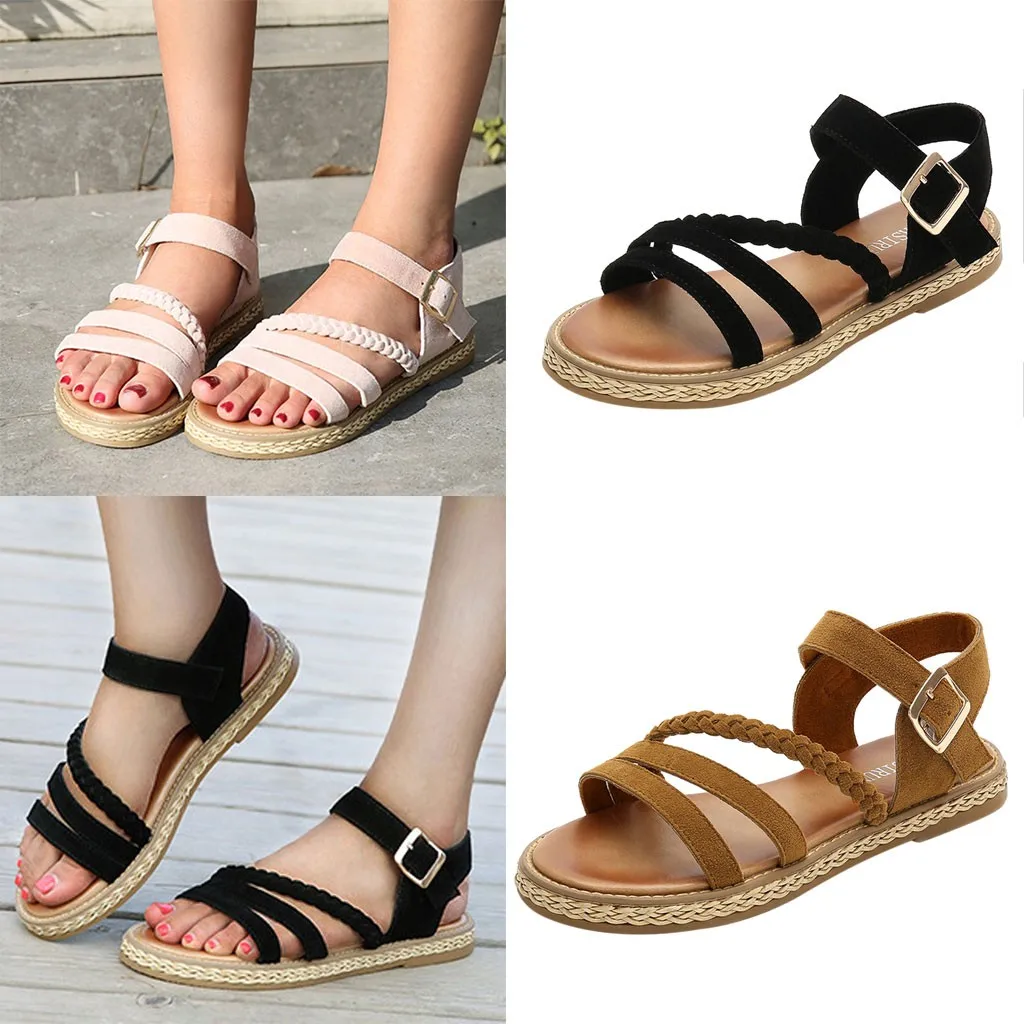 

Fashion 2020 buty damskie Shoes Women's Summer Casual Lace Comfortable Round Buckle platform Sandals Shoes zapatos de mujer @#40