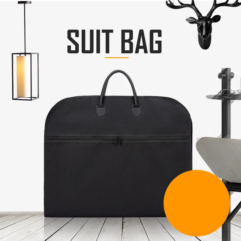 Waterproof Folding Suit Bag Men Clothes Cover Black Oxford Garment Bags