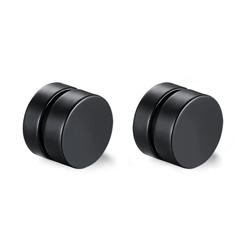 Men Punk Earrings Blue Black Gold Color Stainless Steel Earring