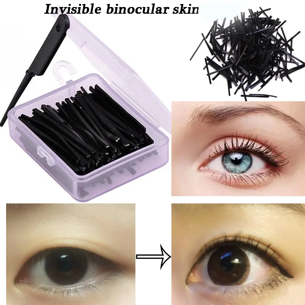 

120pcs Double Sides Eyelid Stickers Magic Stretch Fiber adhesive medical Eye Tape Strips for Natural-looking Creased Eyelid FD