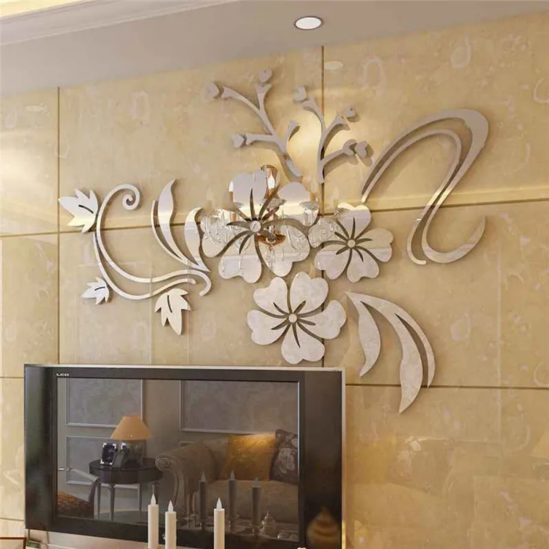 3D mirror wall stickers0