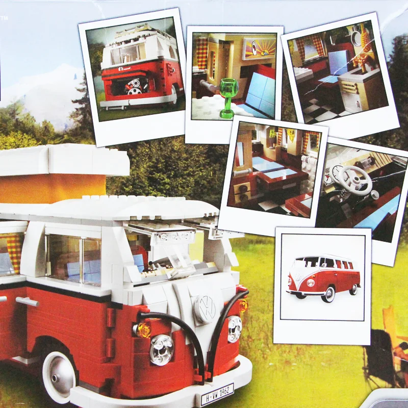 Online 1354Pcs Create Series Creator Volkswagen T1 Camper Van Model Building Kit Blocks Bricks Toys