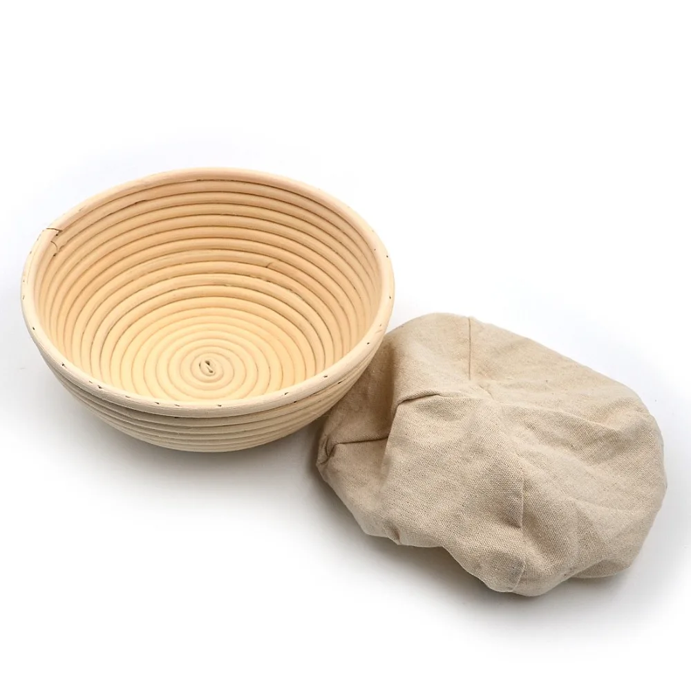 

1pc Circle 22 x 8.5cm Banneton Bortform Rattan Basket Bread Dough Proofing Handmade Multi Storage
