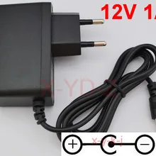 1 шт. 12V1A Высокое качество AC/DC 12 В 1A импульсный адаптер питания обратная полярность отрицательный внутри ЕС Штекер 5,5 мм x 2,1-2,5 мм