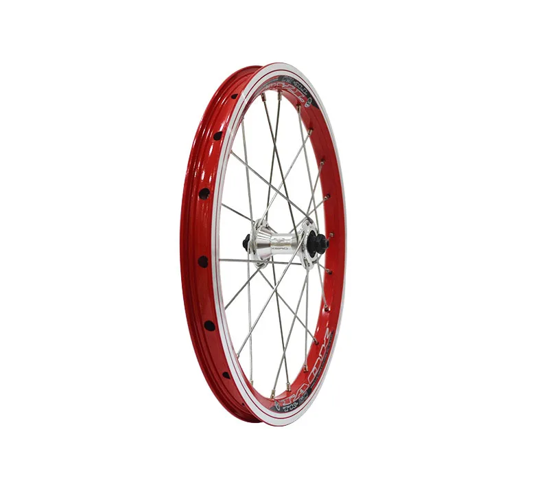 Discount 16 inch Folding Bike Wheels kids bicycle wheel 20 Holes V brake BMX Bicycle Wheelset 2