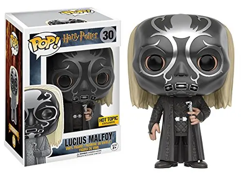 Горячая тема эксклюзивный Funko pop Гарри Поттер-Люциус Малфой маска Пожирателя смерти Виниловая фигурка Коллекционная модель игрушки с оригинальной коробкой