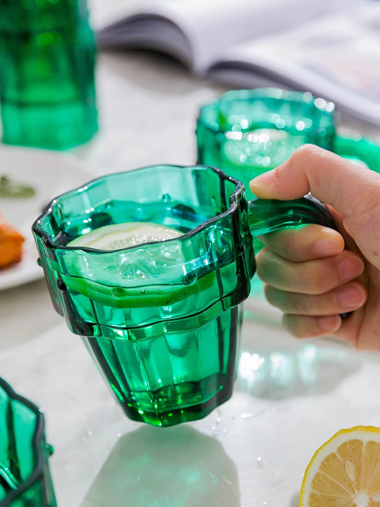 Кактус зеленая чашка для растений Комбинация Бытовая стеклянная чашка для воды простая чайная чашка 6 шт