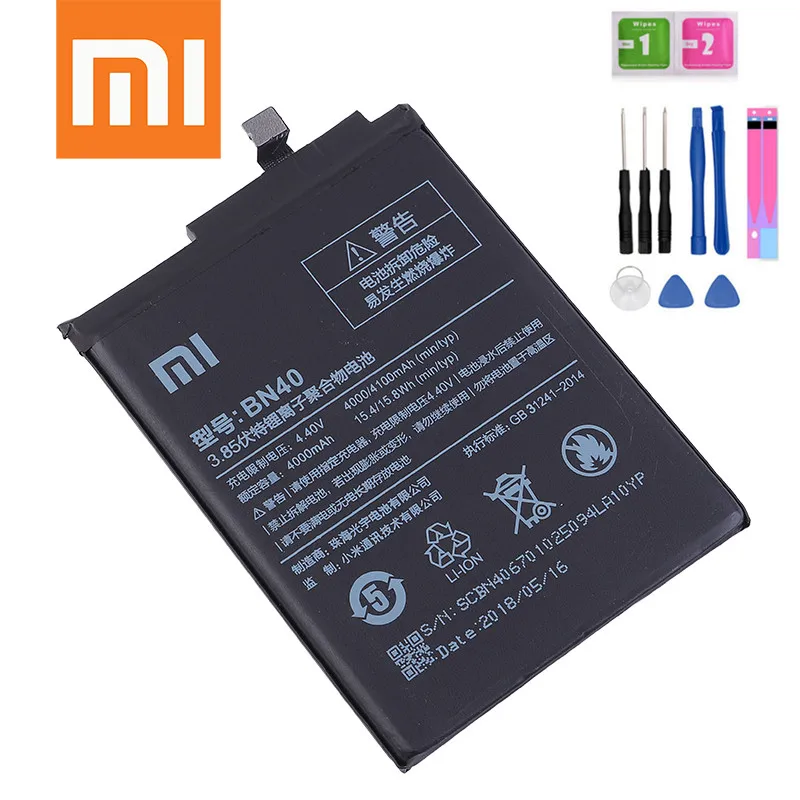 

Xiaomi Phone Battery BN40 4000mAh High Capacity High Quality for Xiaomi Redmi 4 Pro Original Redmi 4 Pro Battery Retail Package