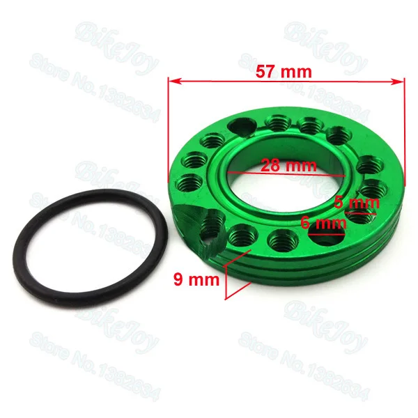 

28mm CNC c Spinner Plate Green Adjuster Carburetor Inlet Manifold Adaptor For Pit Monkey Dirt Bikes