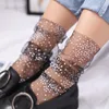 Sexy Lace Mesh Fishnet Socks Mixed Fiber Transparent Stretch Elasticity Ankle Net Yarn Thin Women Cool Socks 1pair=2pcs slu08 ► Photo 1/5