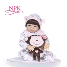 NPK 55 cm volle Silikon Reborn Babys Prinzessin Puppen Kleinkind Vinyl Simulierte Puppe Reborn Weihnachten Geschenke Bebe Lebendig Brinquedos(China)