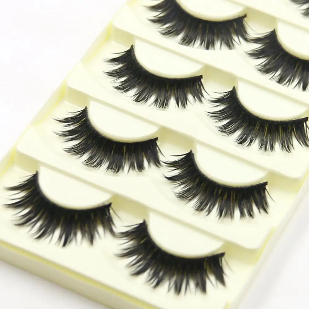 5 Pairs Long Thick Makeup False Eyelashes Fake Eye Lash Extension Soft