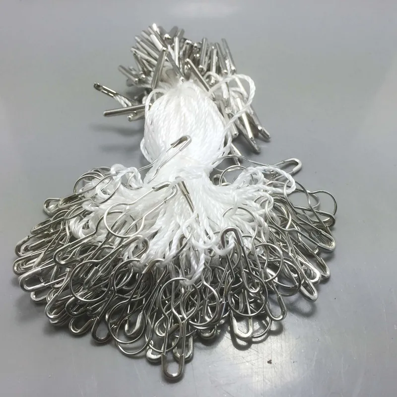 Copper Barbed Hang Tag Cords 500Pcs Safety Pin Hang Tag String Snap Lock Pins Loop Price Tag Fastener Plastic Tags Ties